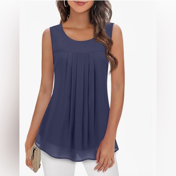 timeson Tops - Timeson Women's Sleeveless Chiffon Tank Top